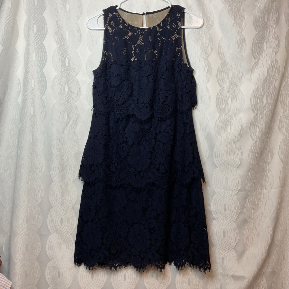 Lauren Ralph Lauren navy lace dress 6 - Picture 11 of 11